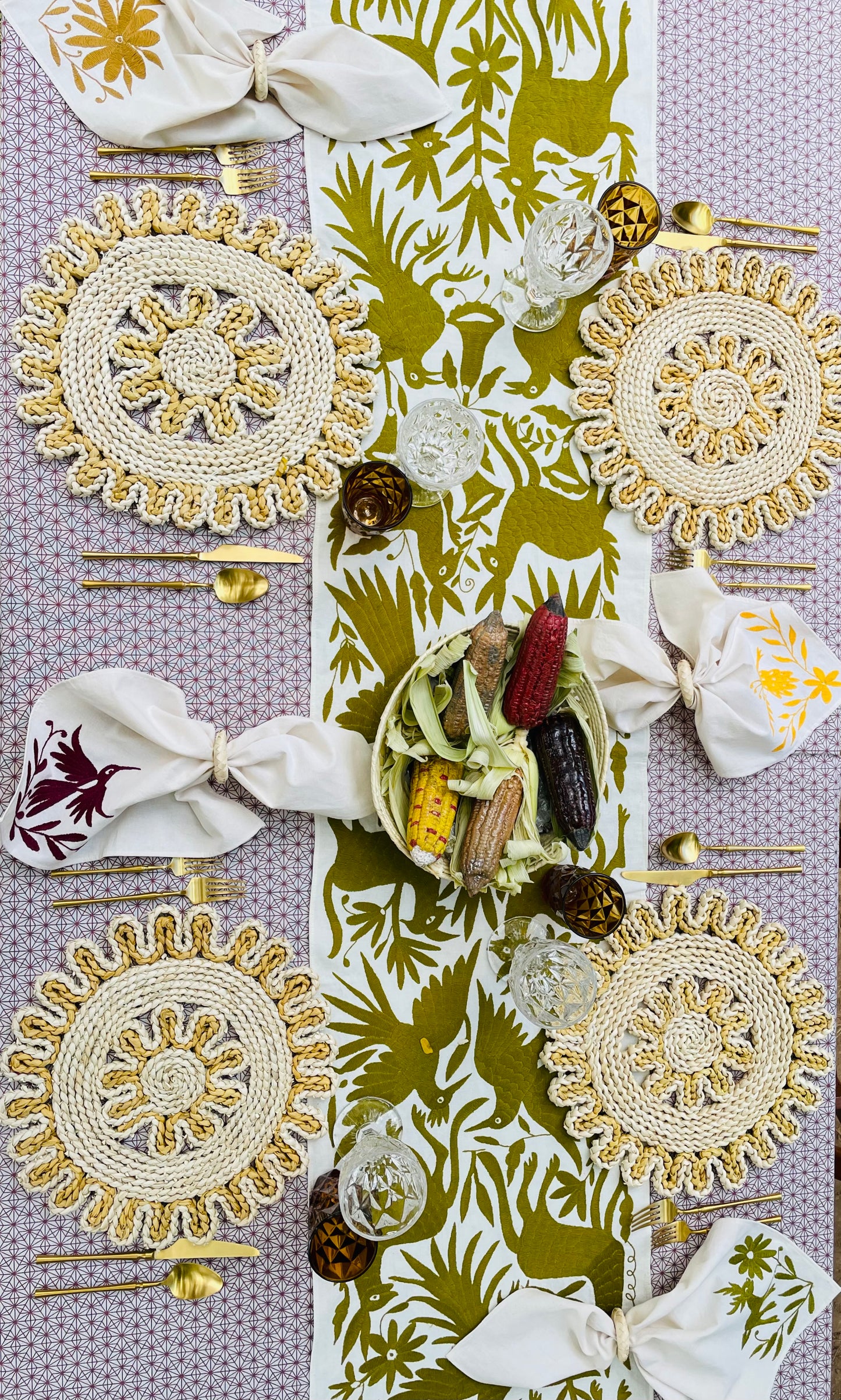 Individuales Boho Mostaza (4pz)