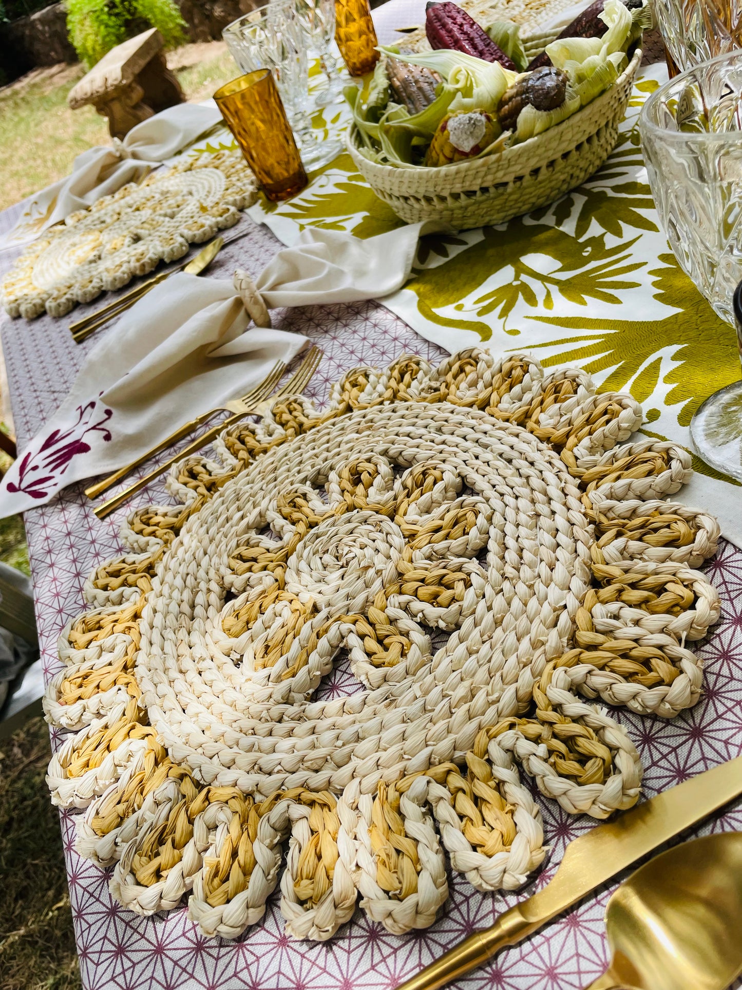 Individuales Boho Mostaza (4pz)