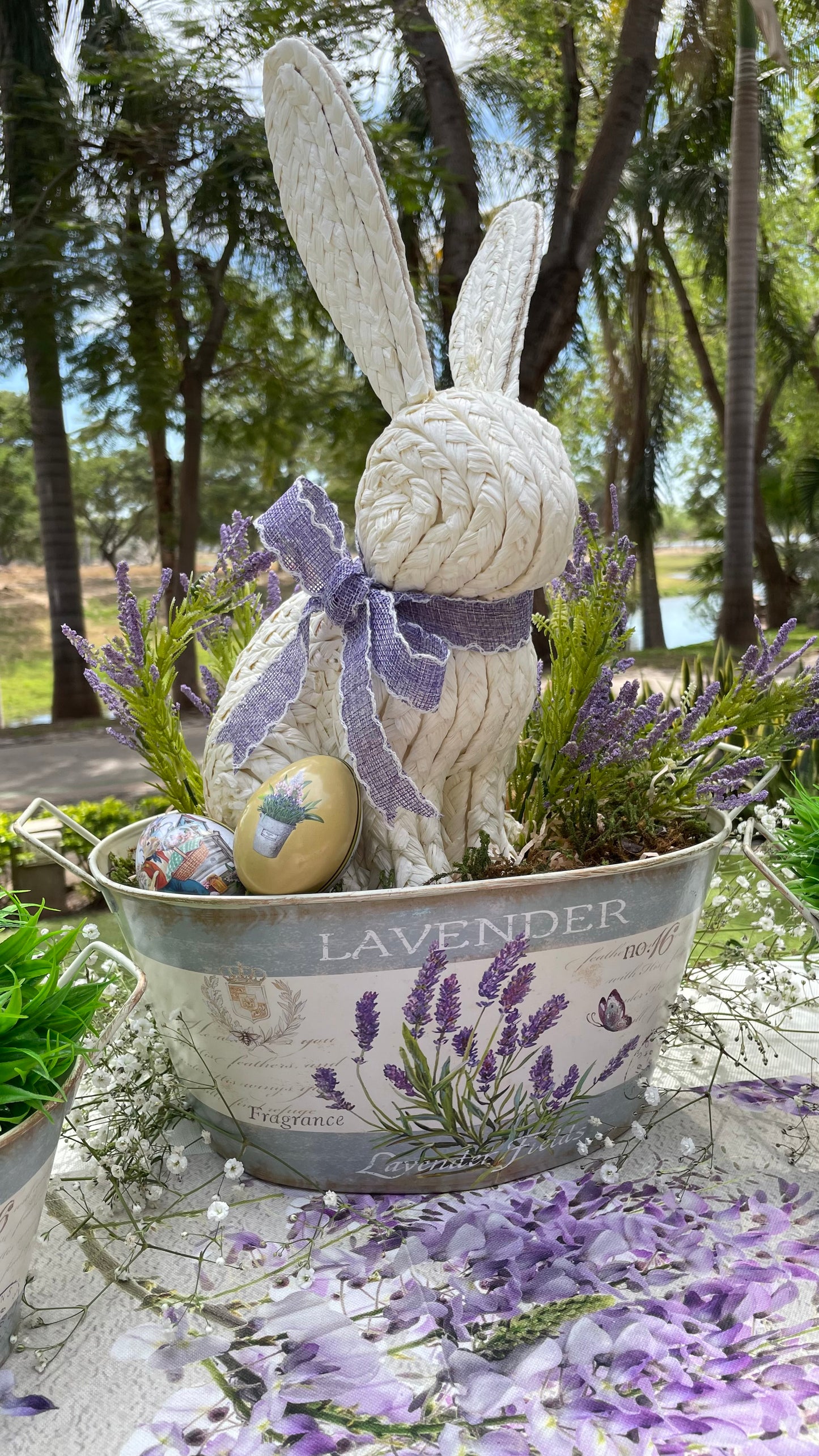“TRÍO EASTER LAVANDA” CENTRO DE MESA
