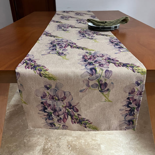 Camino de mesa lavanda