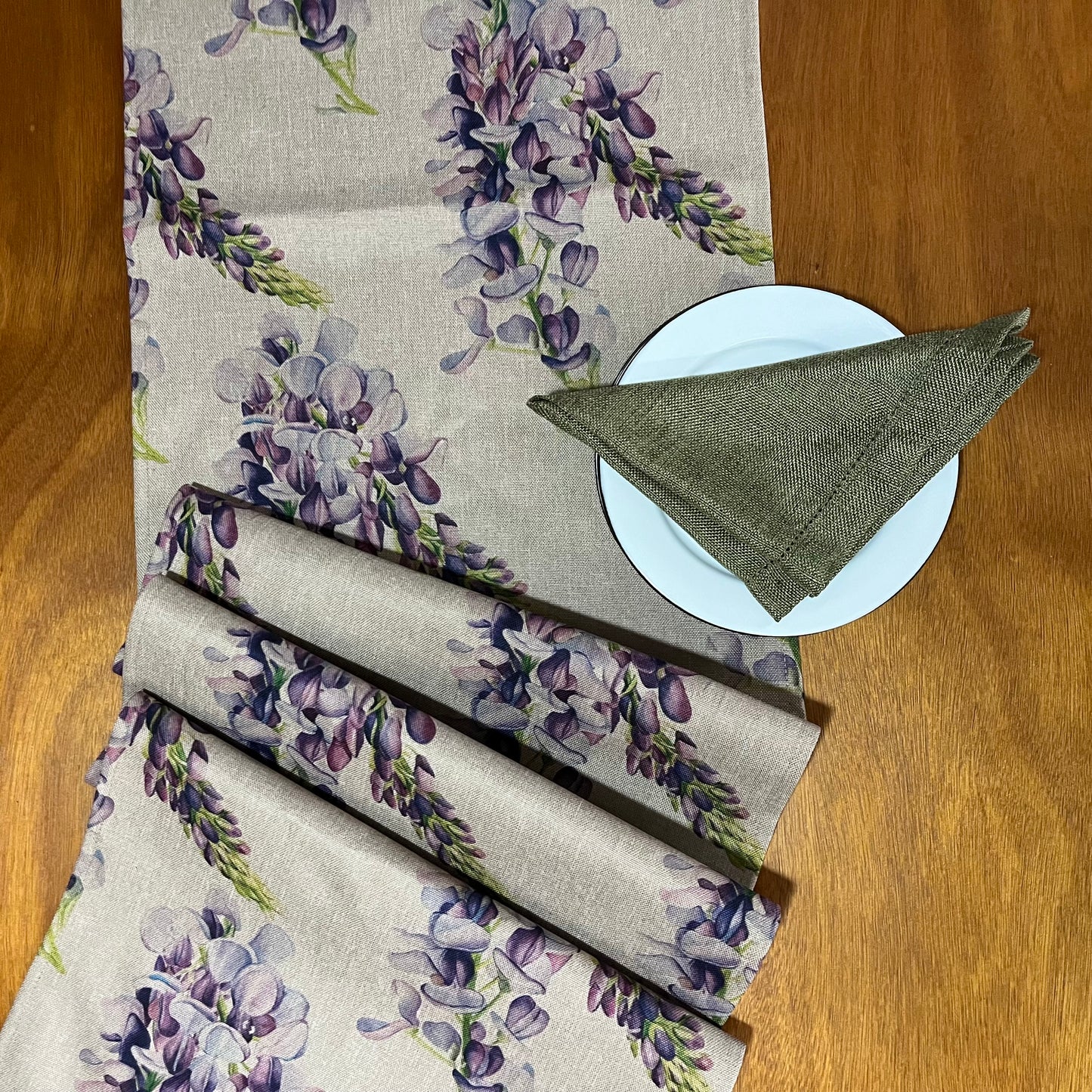 Camino de mesa lavanda