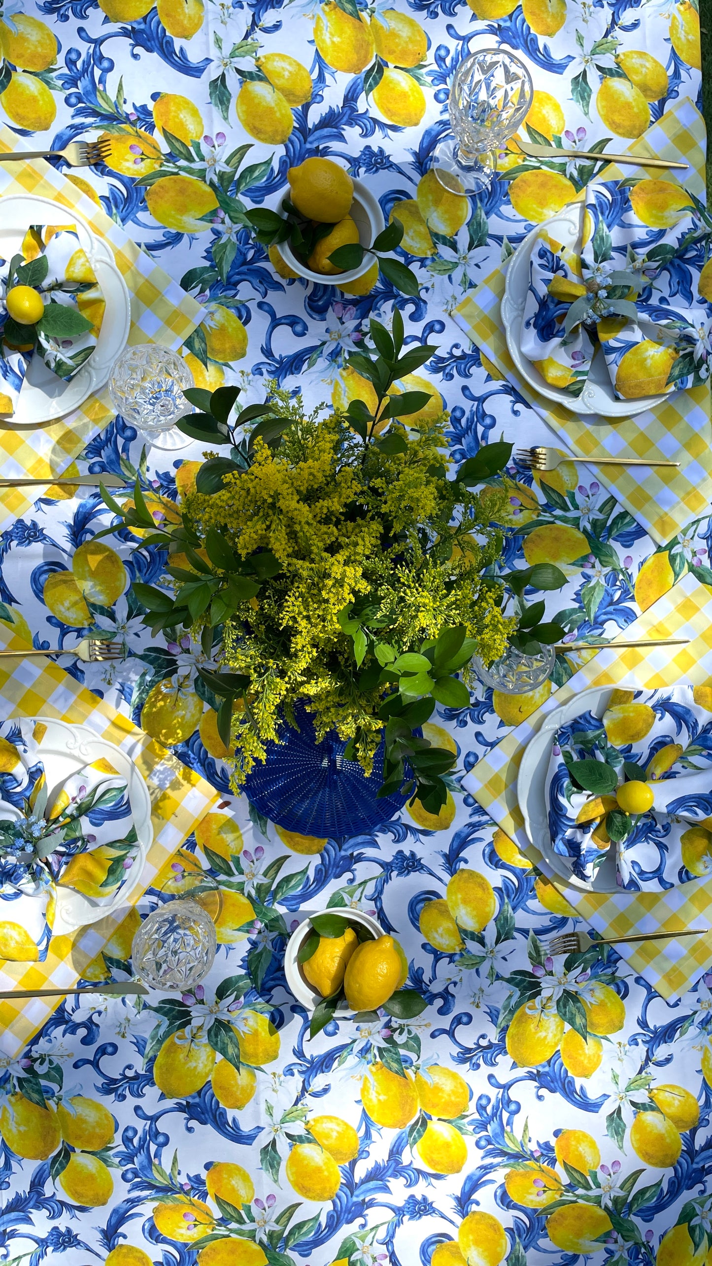 SERVILLETA LIMONES AZUL (4 PZ)