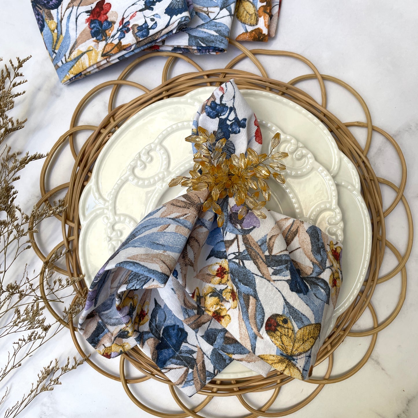 SERVILLETA MARIPOSAS ACUARELA (4PZ)