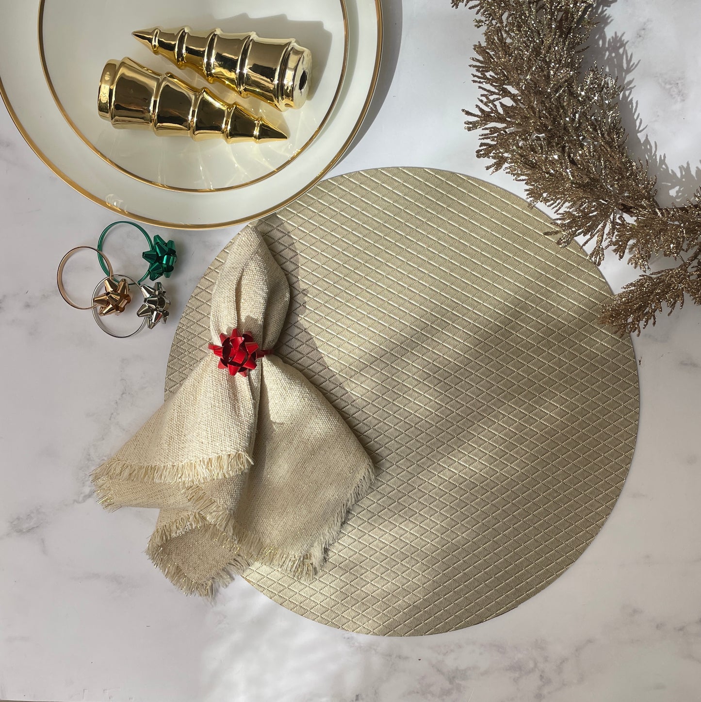 SERVILLETEROS MOÑOS METÁLICOS (4 PZ)