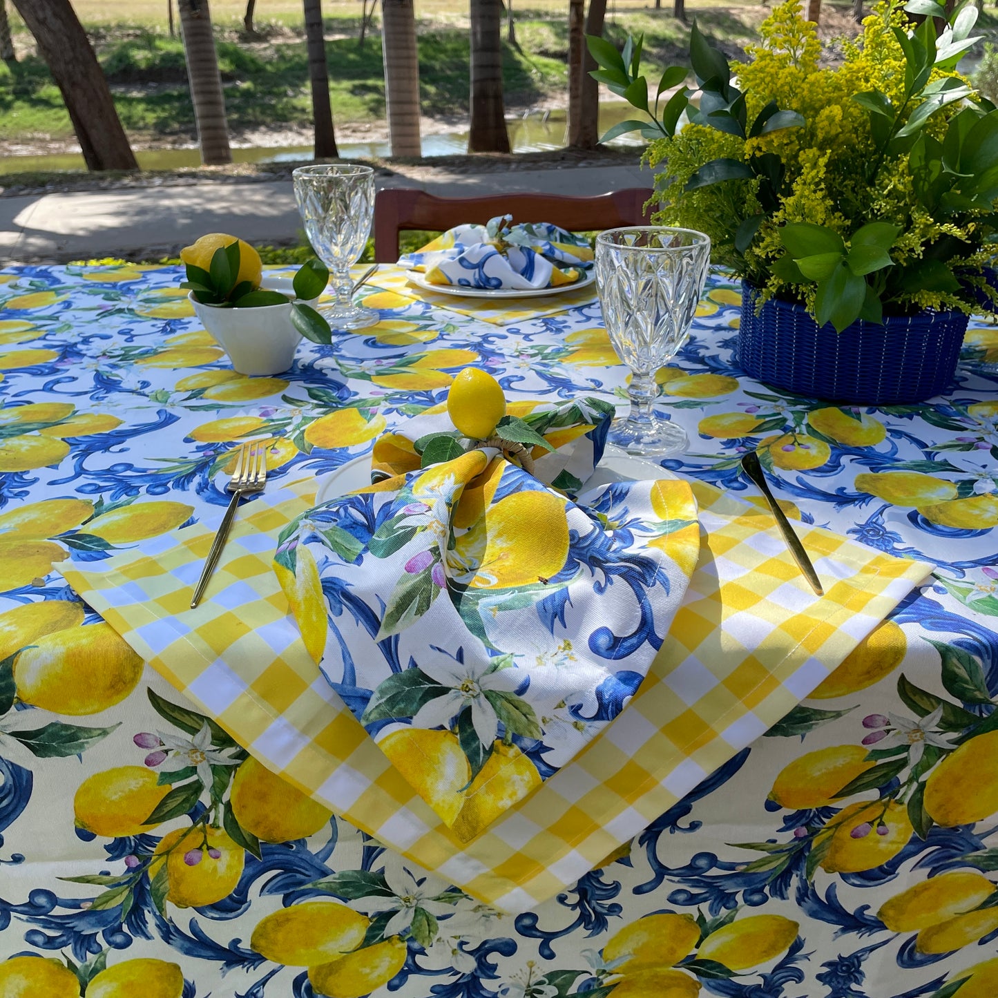 SERVILLETA LIMONES AZUL (4 PZ)