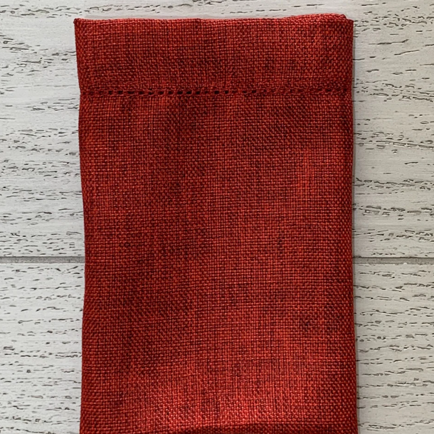 SERVILLETA LINO VINTAGE ROJO (4 PZ)