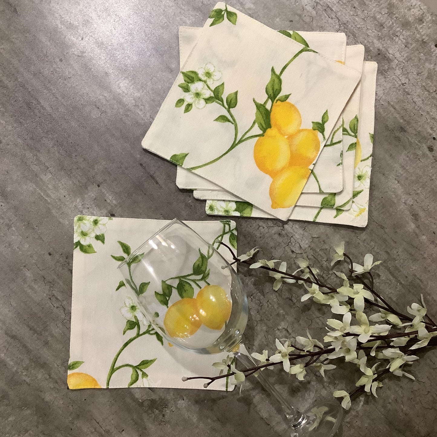 PORTAVASOS LIMÓN BEIGE (4 PZ)