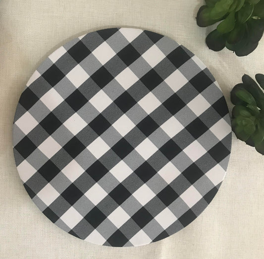 FUNDA PLATO PICNIC NEGRO (4 PZ)