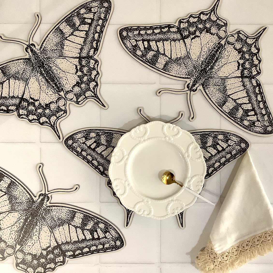 MARIPOSA MDF AUXILIAR DE MESA (4 PZ)