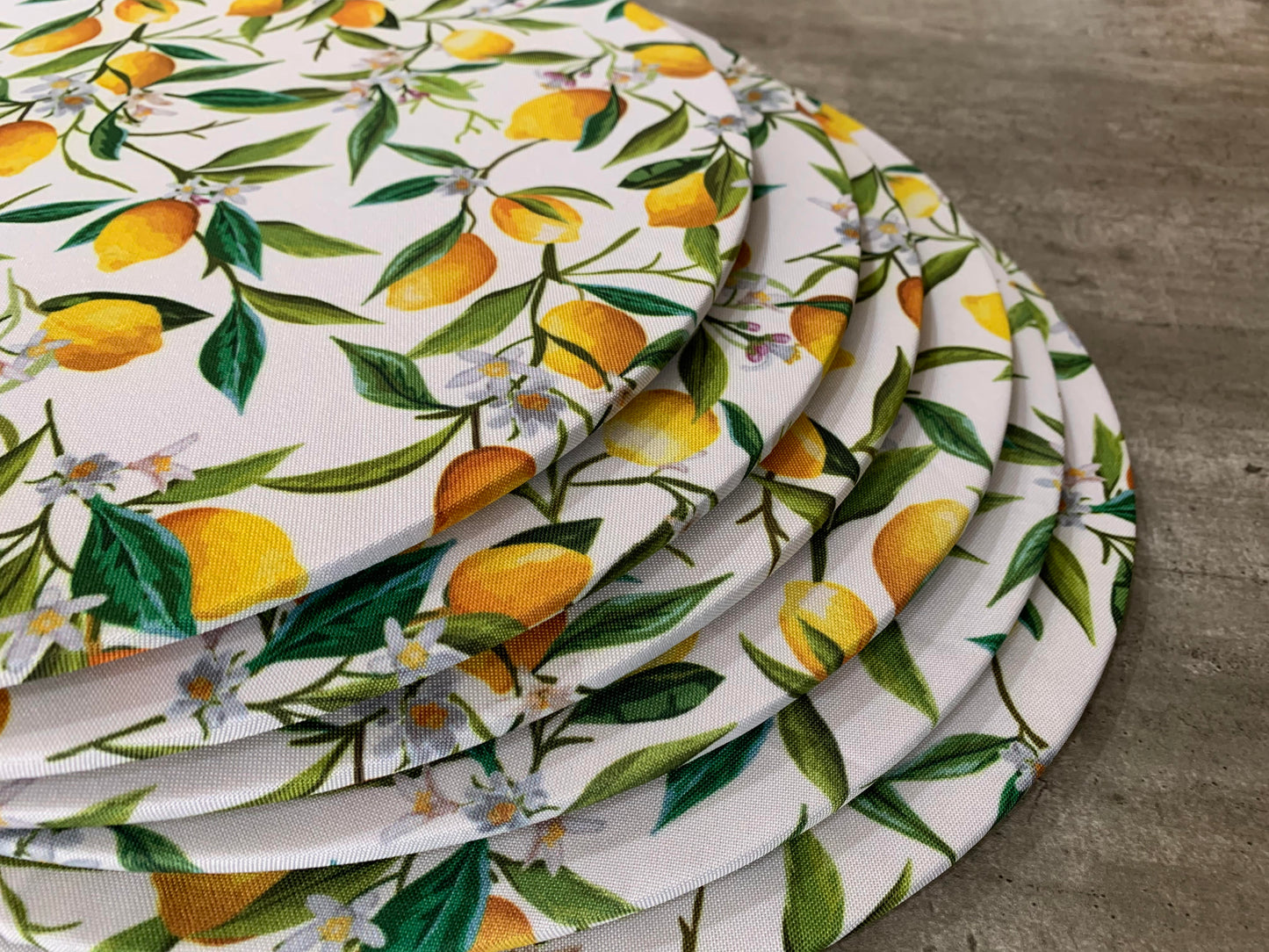 FUNDA PLATO LIMÓN BLANCO (4 PZ)