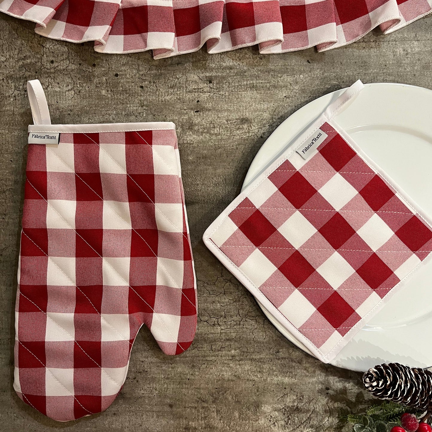 SET DE GUANTES PICNIC ROJO