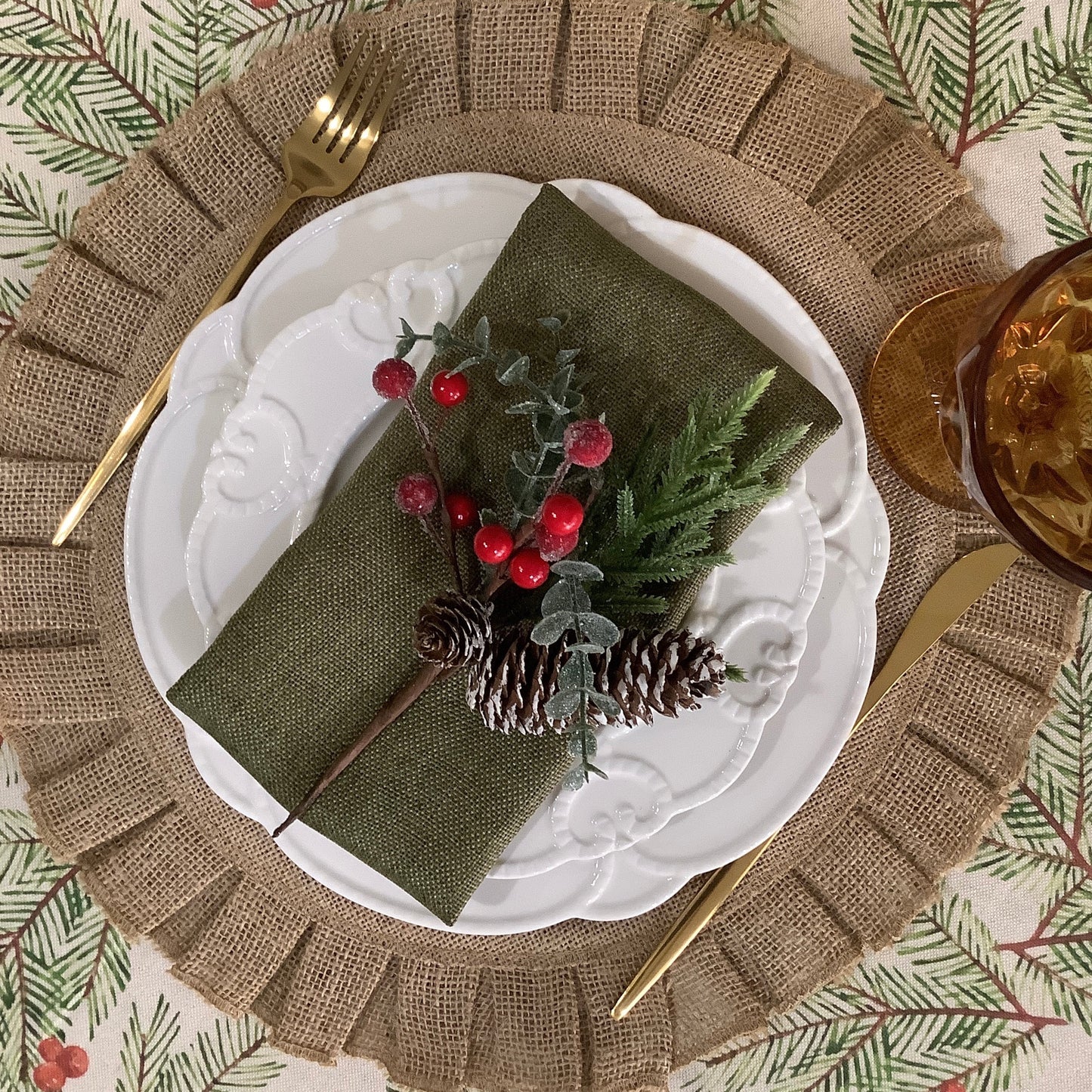 INDIVIDUAL REDONDO YUTE (4 PZ)