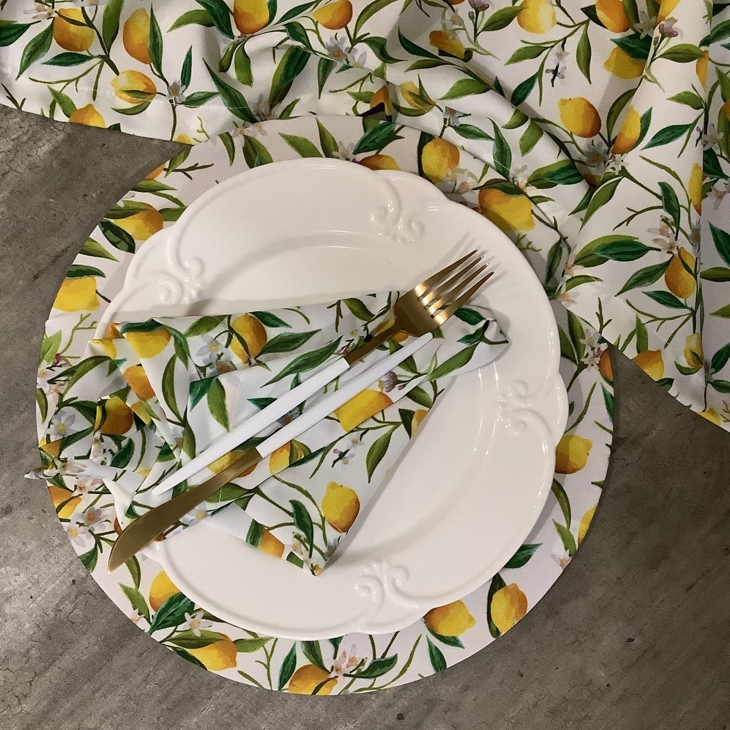 SERVILLETA LIMONES BLANCO (4 PZ)