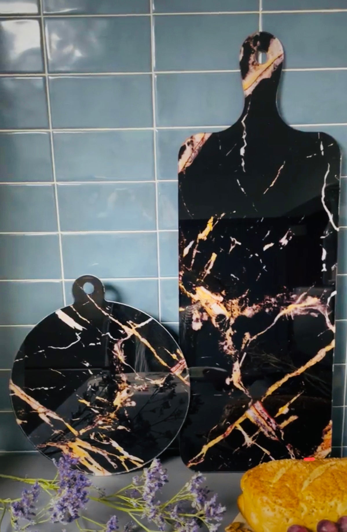 TABLAS GOURMET MÁRMOL NEGRO