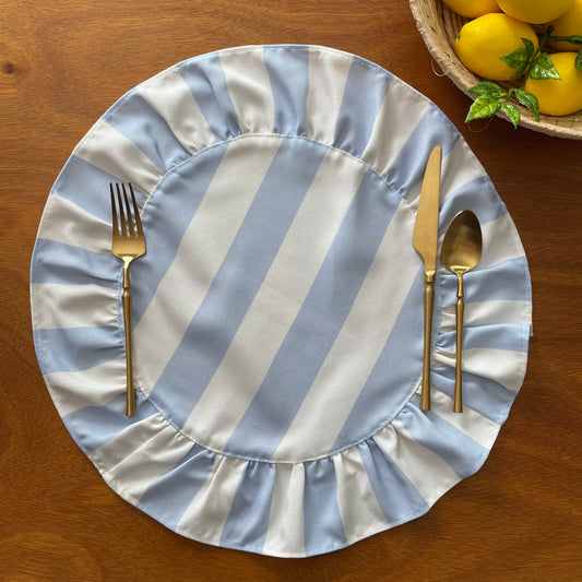 Individual escarolas/azul blanco