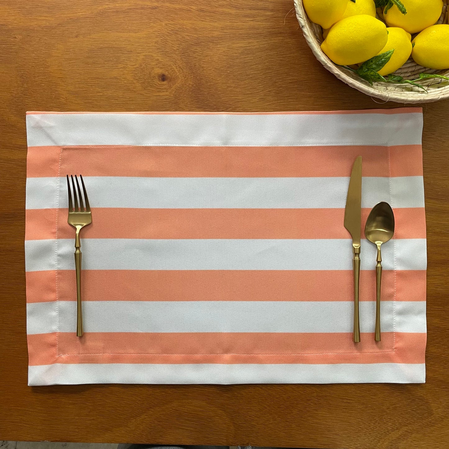 Individual naranja blanco