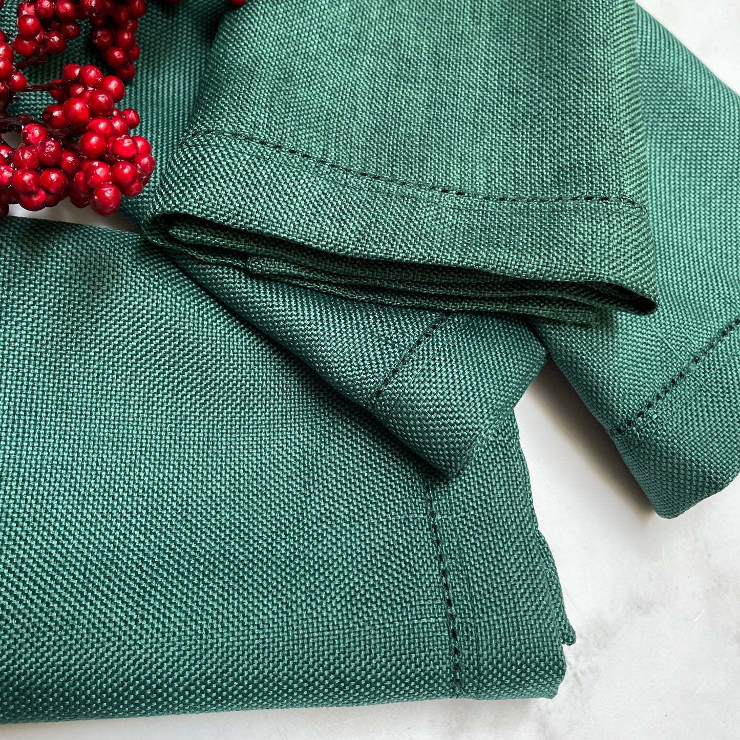 SERVILLETA LINO VINTAGE ESMERALDA(4 PZ)