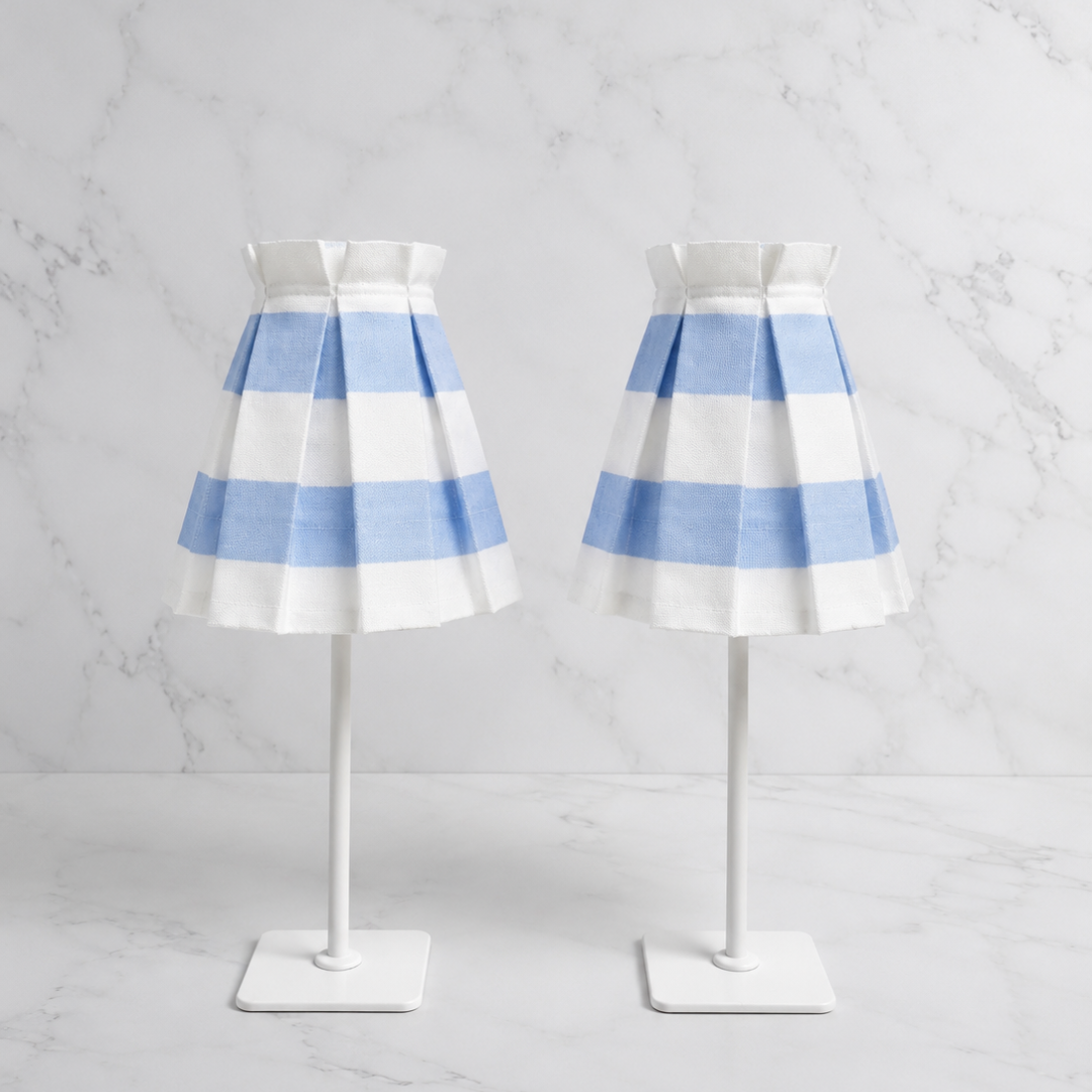 Lámparas azul blanco
