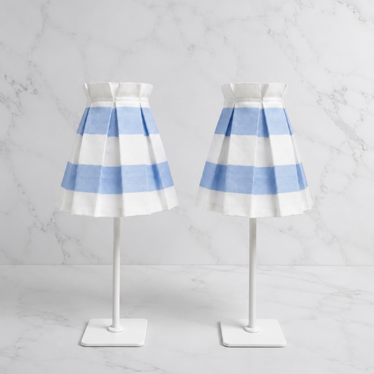 Lámparas azul blanco