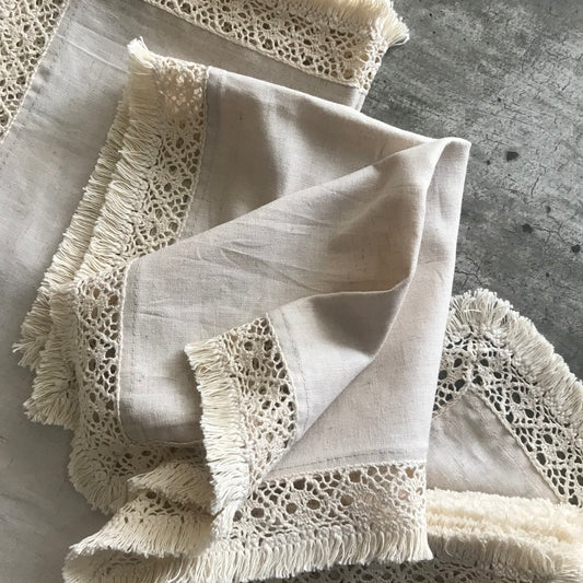 SERVILLETA BOHO STYLE (4 PZ) (Colores)